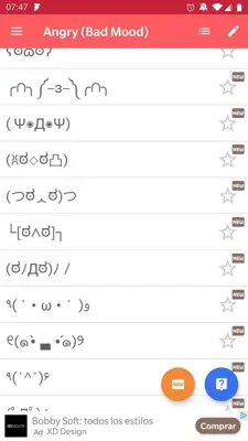 Kaomoji Japan Emoticon android App screenshot 1