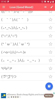 Kaomoji Japan Emoticon android App screenshot 8